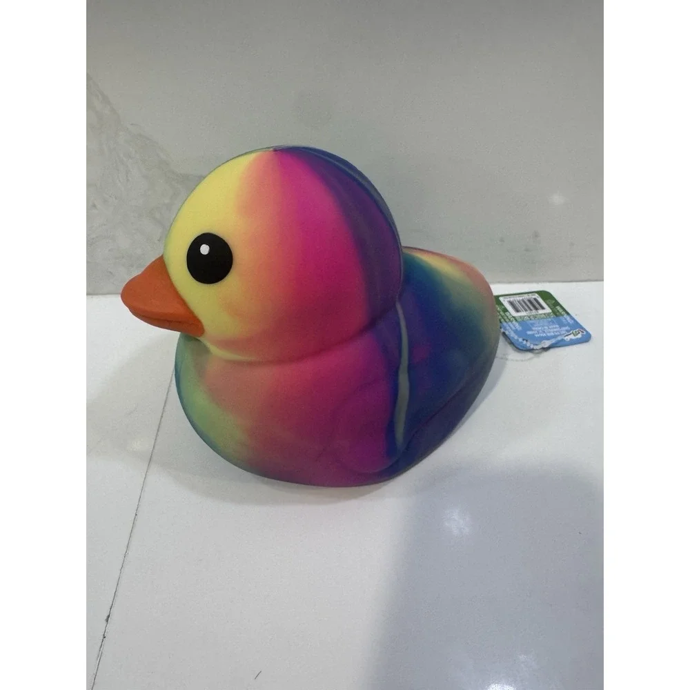 Squeeezy Jumbo Duck Tie Dye Squishy NWT Sensory Toy Stress Relief
